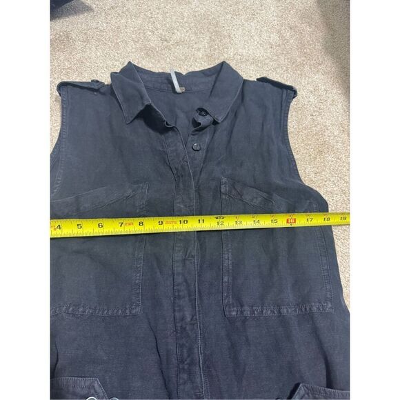 Young Fabulous & Broke Hudson Romper YFB Women Sz Large Linen Rayon Jumper - Picture 10 of 12